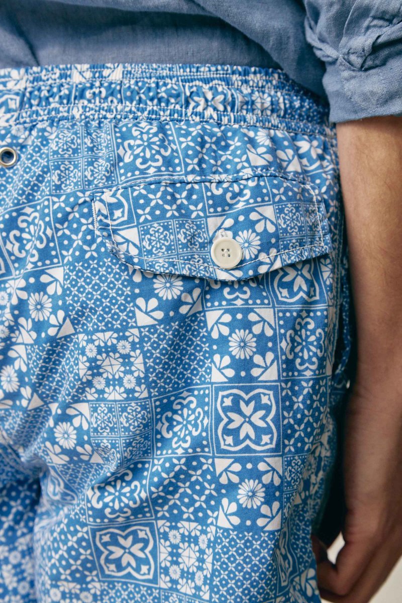 Traje de Baño / Bañador - Azul Mosaico - Imagen 4