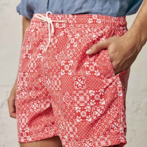 Traje de Baño / Bañador - Rojo Mosaico