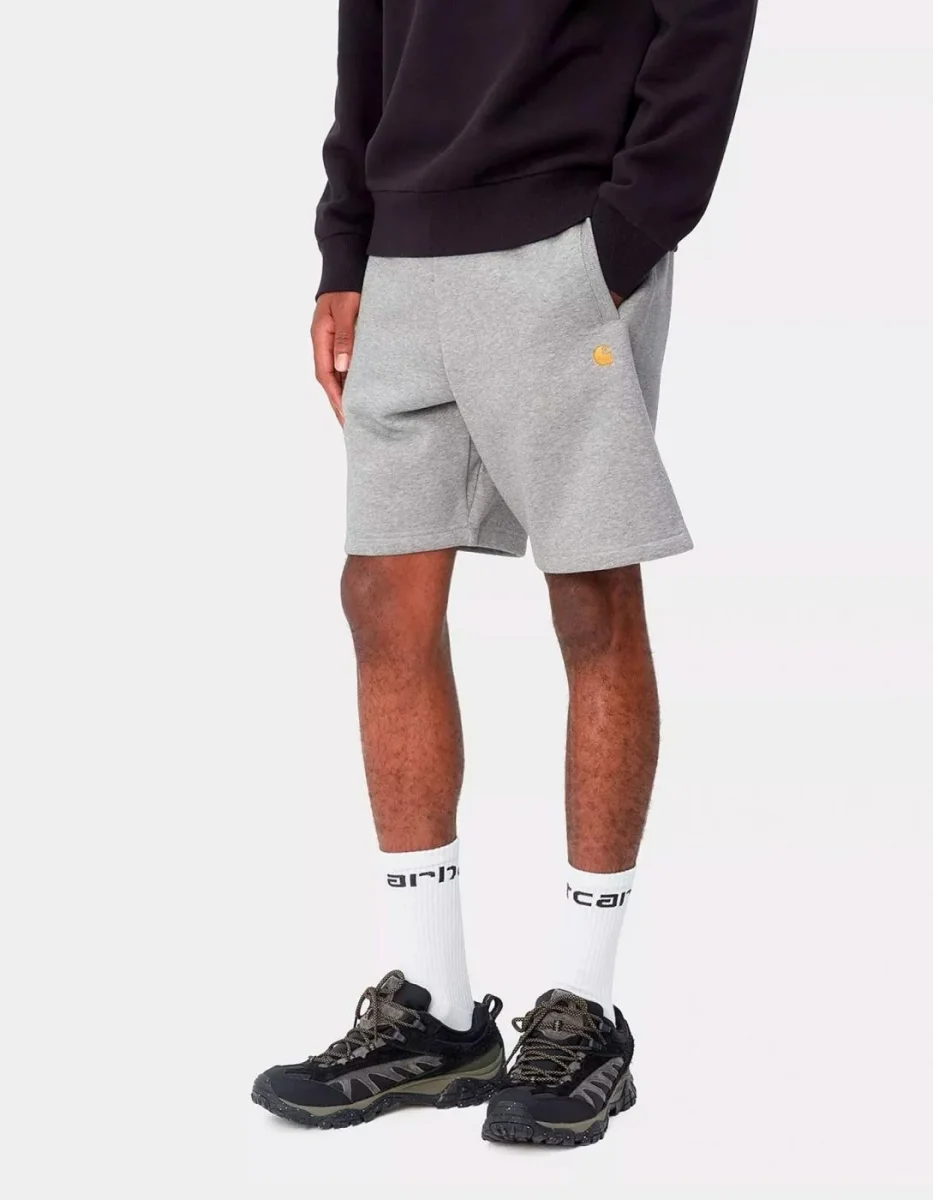 Bermuda CARHARTT WIP CHASE - Grey Heather / Gold - Imagen 2