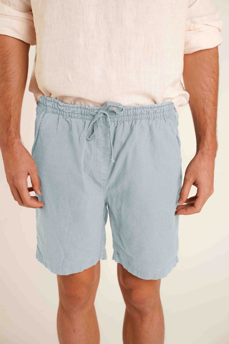 Bermudas de Lino - Azul Claro