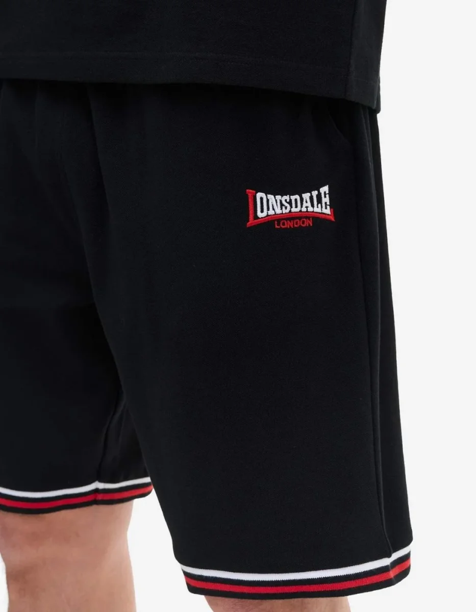 Bermuda LONSDALE CHILLINGHAM - Black/White/Red - Imagen 3