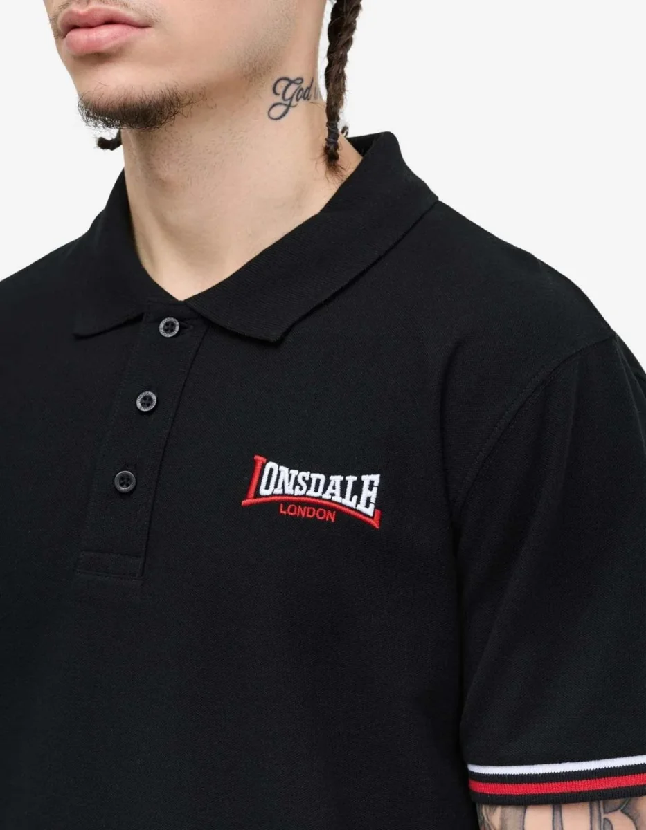 Bermuda LONSDALE CHILLINGHAM - Black/White/Red - Imagen 7