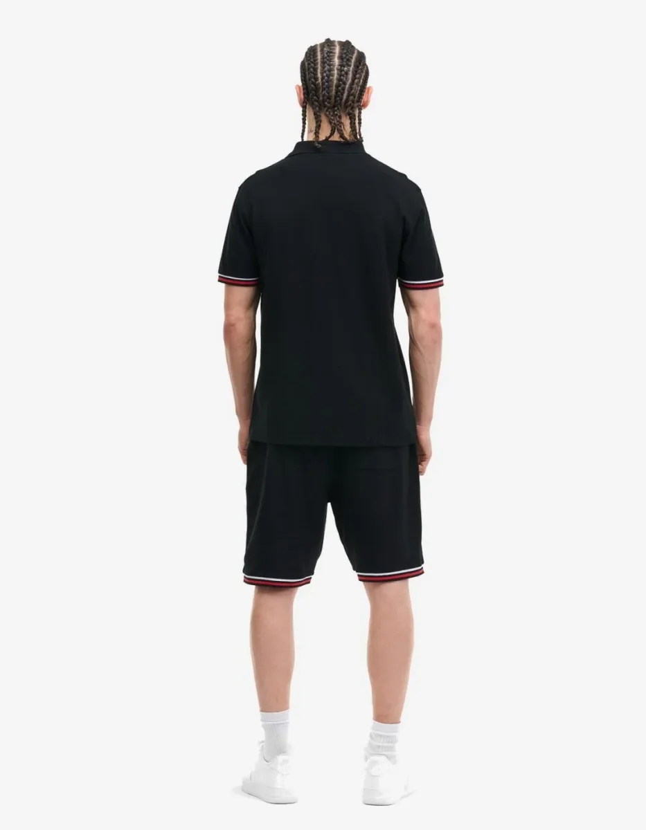 Bermuda LONSDALE CHILLINGHAM - Black/White/Red - Imagen 8