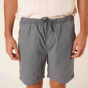 Bermudas de Lino - Gris Oscuro