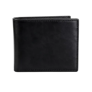 Billetera Clásica de Cuero Negra para Hombre