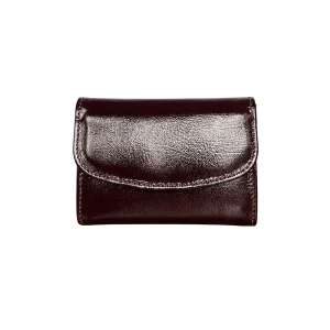 Billetera de Cuero Burdeo para Mujer