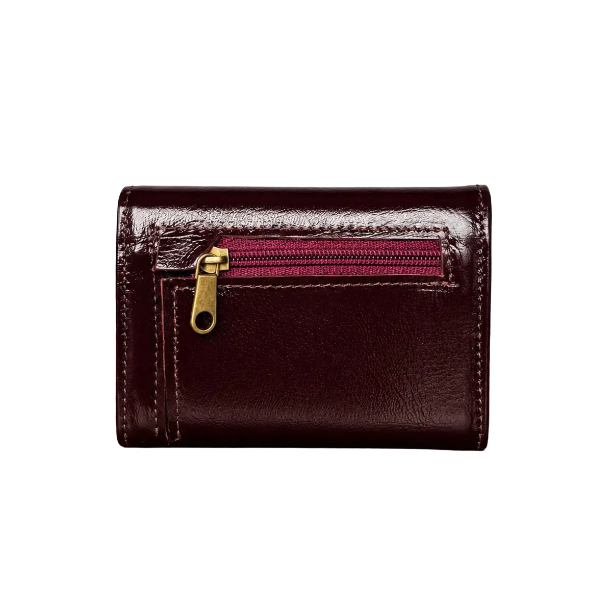 Billetera de Cuero Burdeo para Mujer - Imagen 3