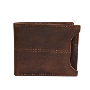 Billetera de Cuero Engrasado con Tarjetero Desmontable