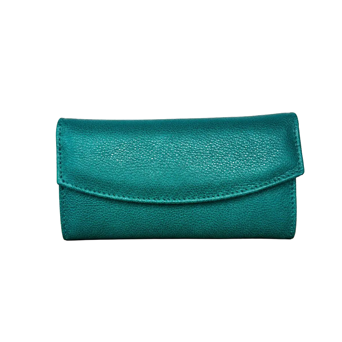 Billetera de Cuero Verde para Mujer
