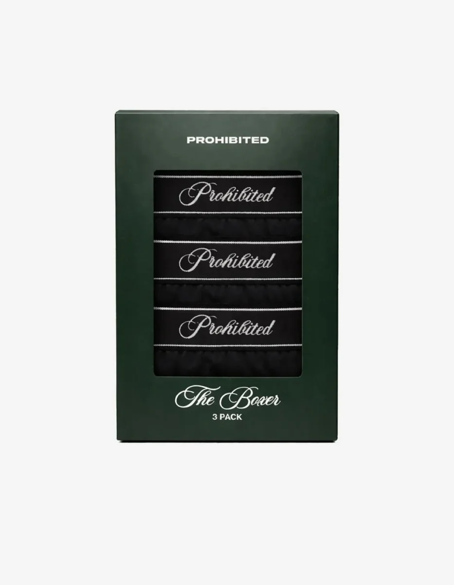 Bóxer PROHIBITED (Pack 3) - Black - Imagen 3