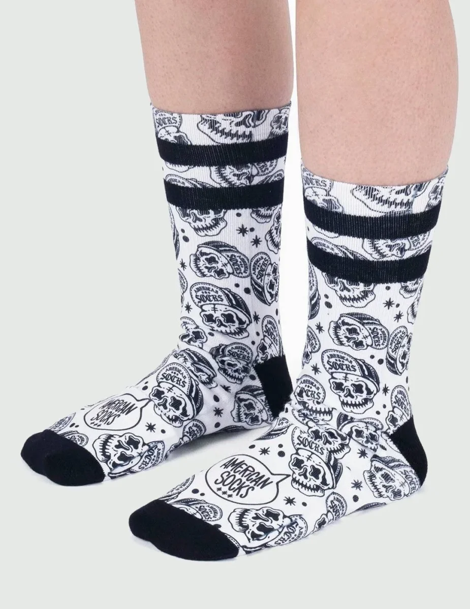 Calcetines AMERICAN SOCKS MID HIGH - Skater Skull 22 - Imagen 3