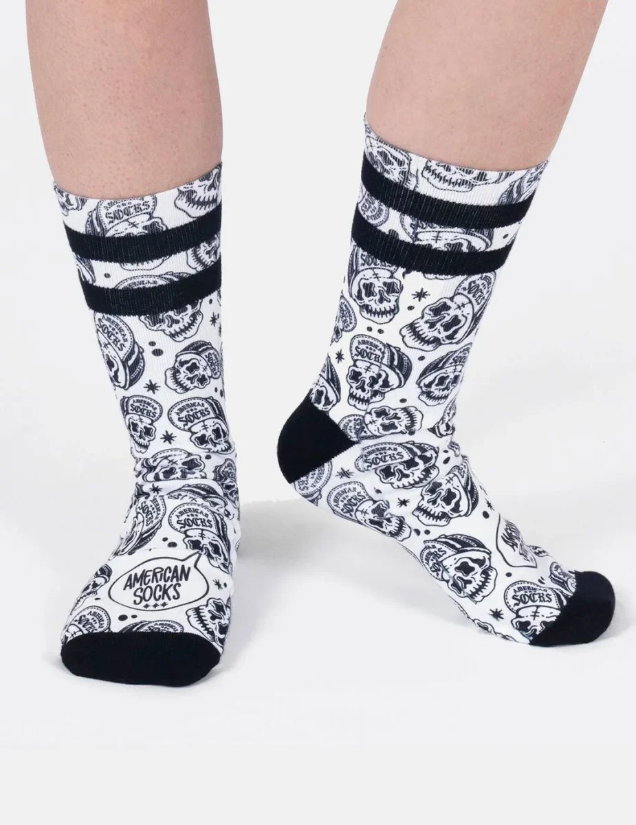 Calcetines AMERICAN SOCKS MID HIGH - Skater Skull 22 - Imagen 4