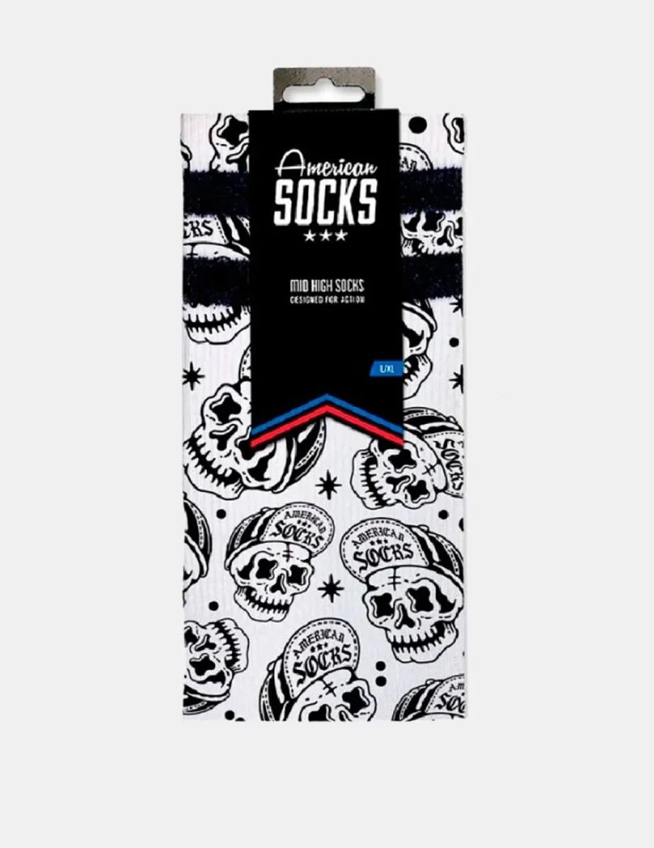 Calcetines AMERICAN SOCKS MID HIGH - Skater Skull 22 - Imagen 7