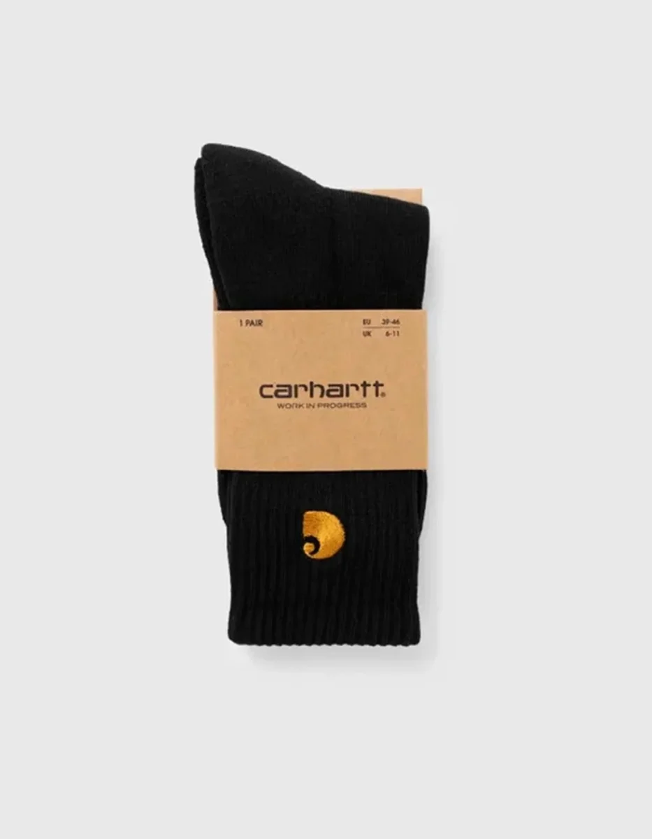 Calcetines CARHARTT WIP CHASE - Black / Gold - Imagen 3