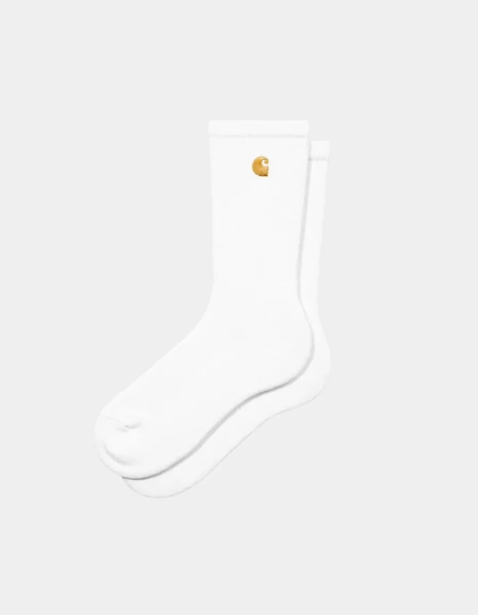 Calcetines CARHARTT WIP CHASE - White / Gold - Imagen 2