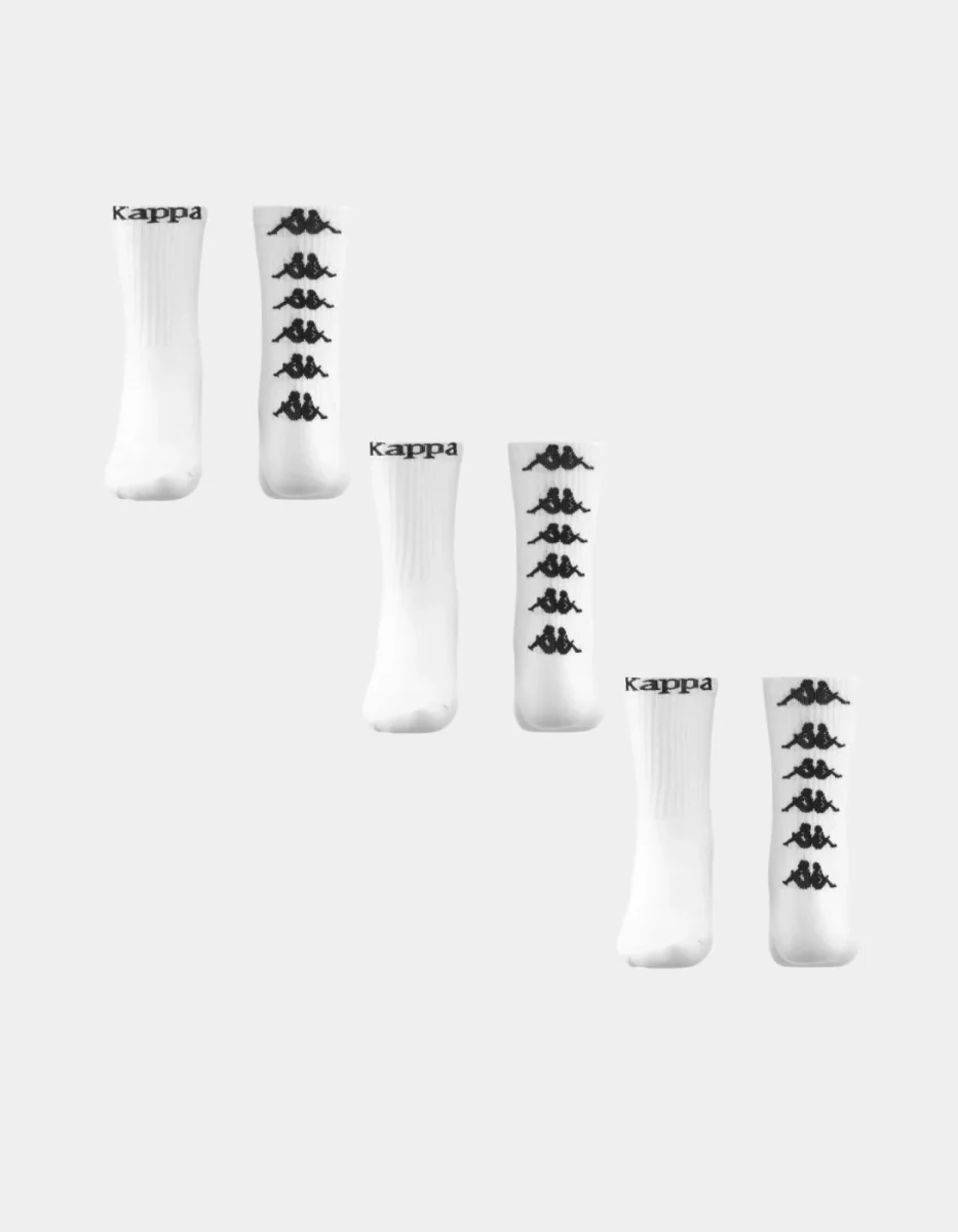 Calcetines KAPPA ATEL 3 PACK - White Black - Imagen 3