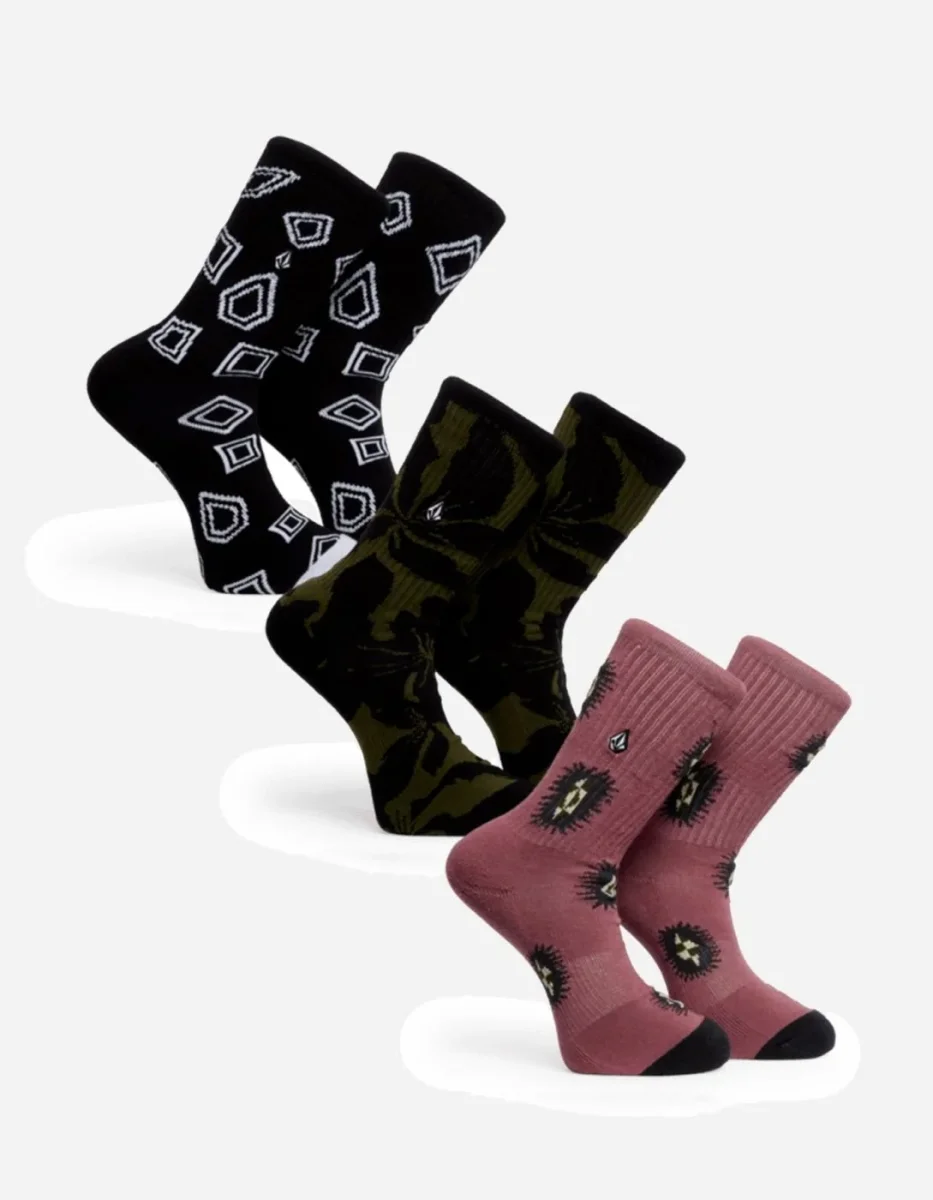 Calcetines VOLCOM PRINT MIXER 3PK - Multi - Imagen 2