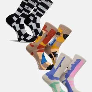 Calcetines VOLCOM PRINT MIXER (Pack de 3) - Multi