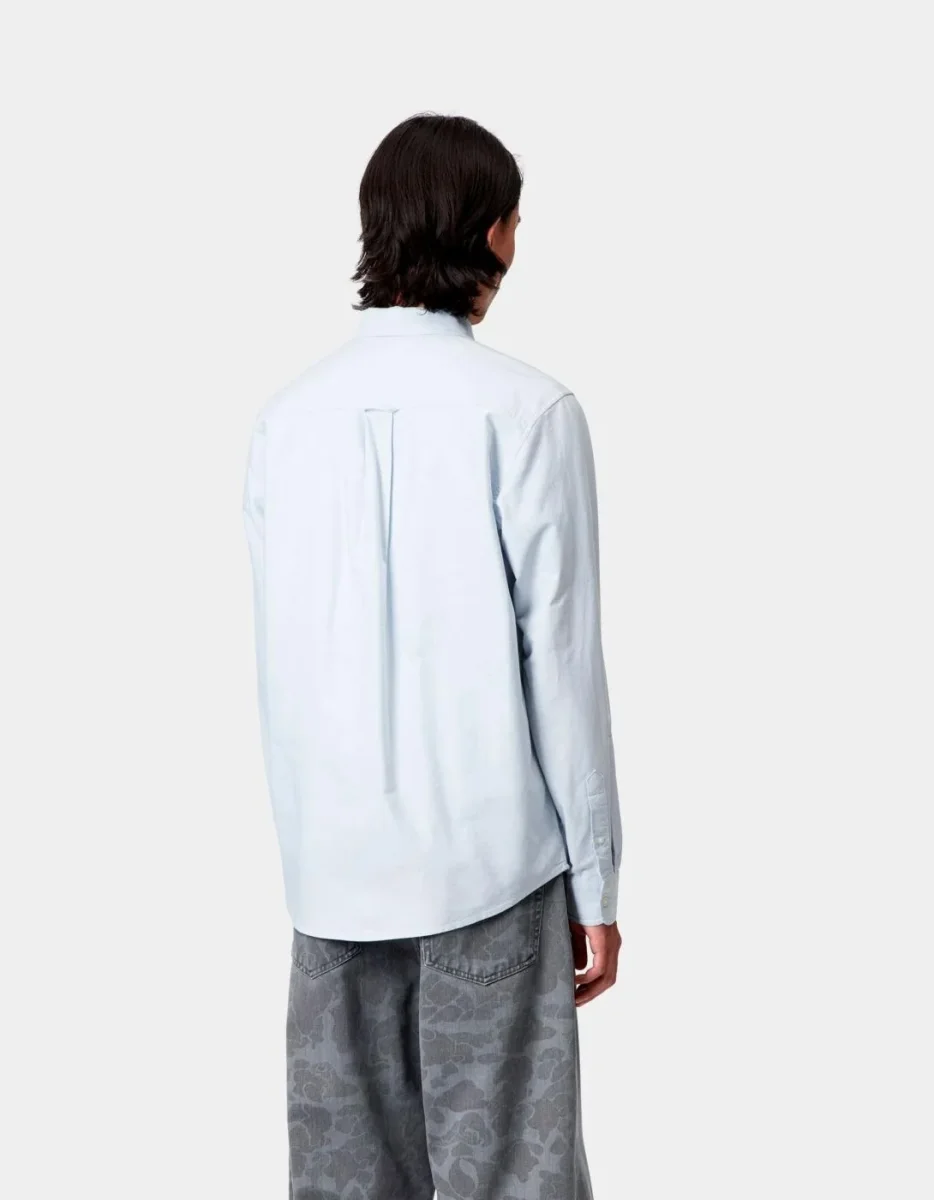 Camisa CARHARTT WIP C-LOGO - Blue Fog / White - Imagen 3