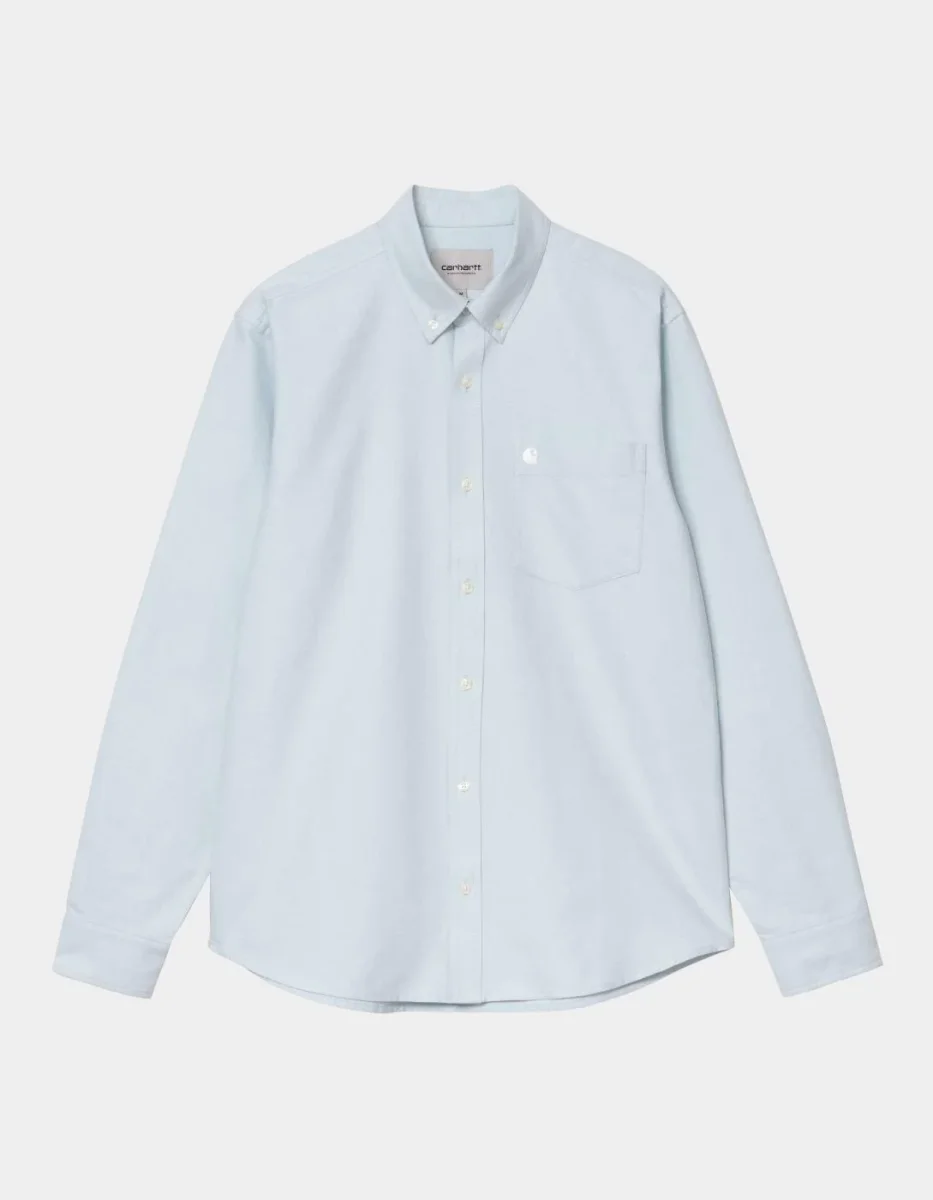 Camisa CARHARTT WIP C-LOGO - Blue Fog / White - Imagen 6