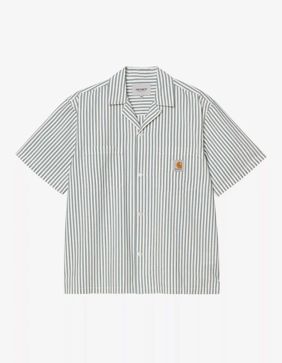 Camisa CARHARTT WIP LEAVEL - Blue River / Wax - Imagen 2