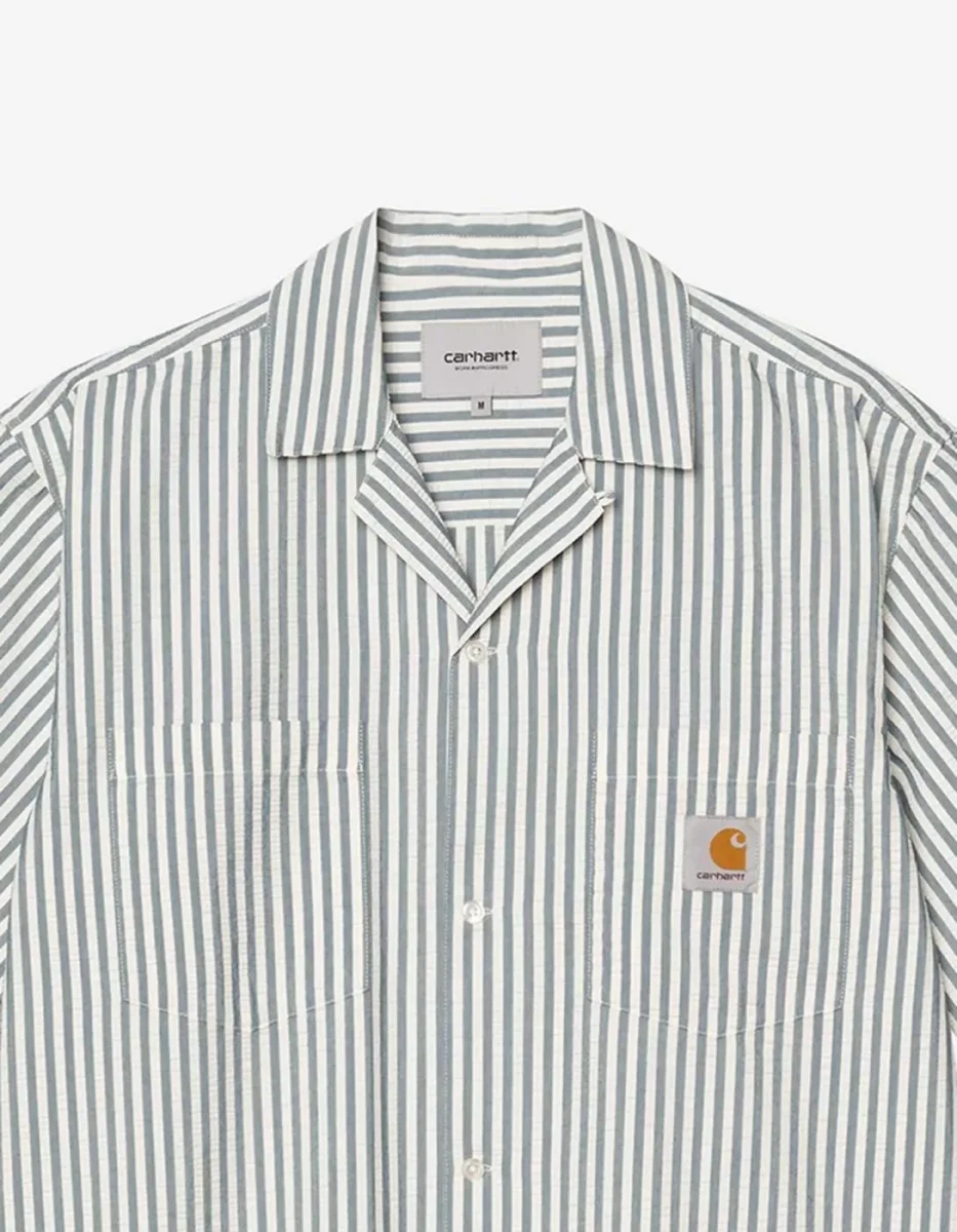 Camisa CARHARTT WIP LEAVEL - Blue River / Wax - Imagen 4