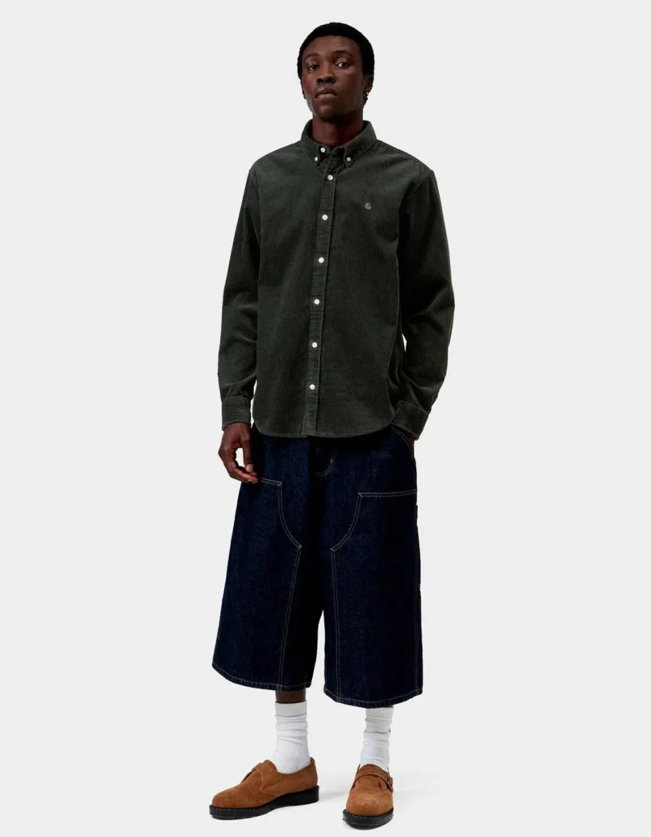 Camisa CARHARTT WIP MADISON CORD - Raven - Imagen 4
