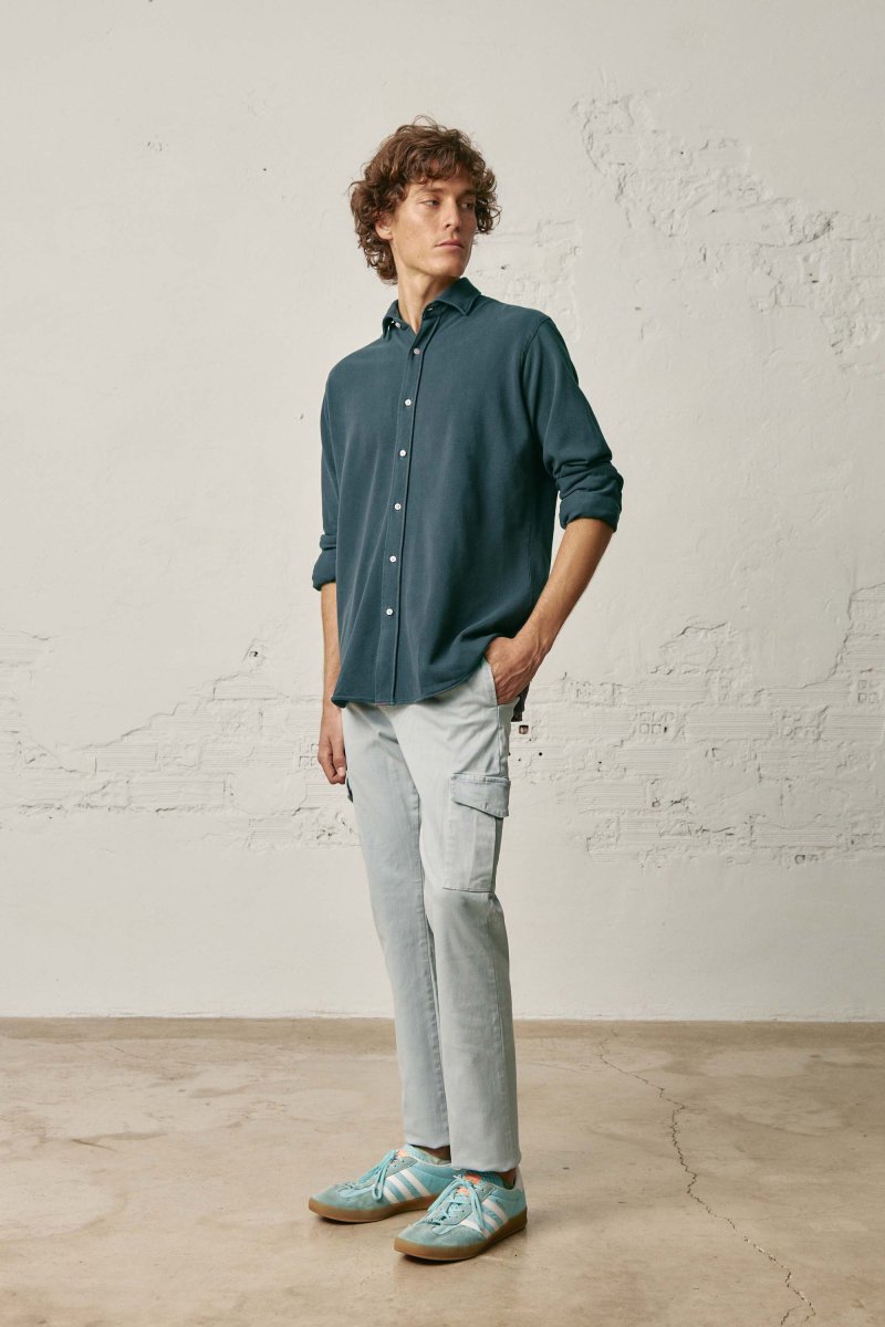 Camisa de Piqué - Azul Noche - Imagen 3