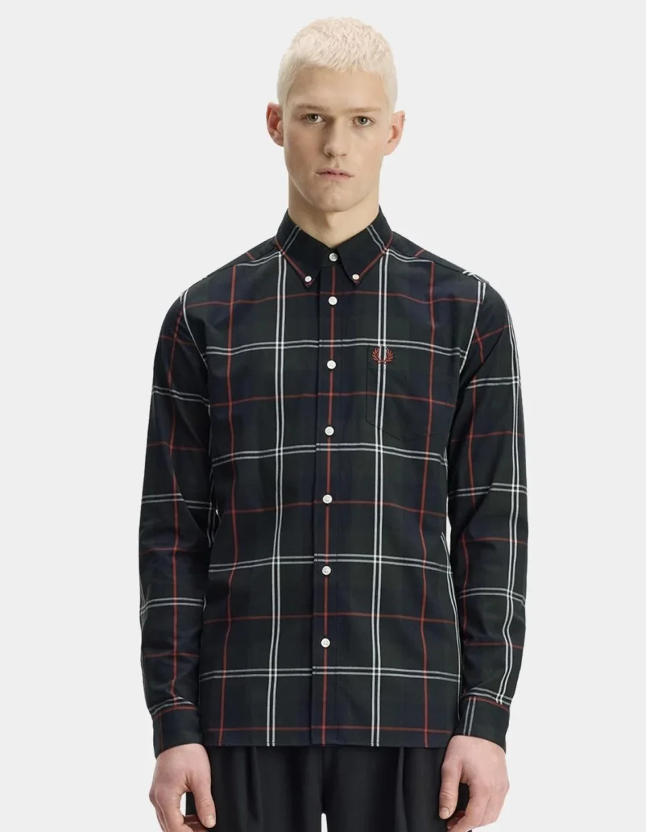 Camisa FRED PERRY M3456 - Night Green - Imagen 2