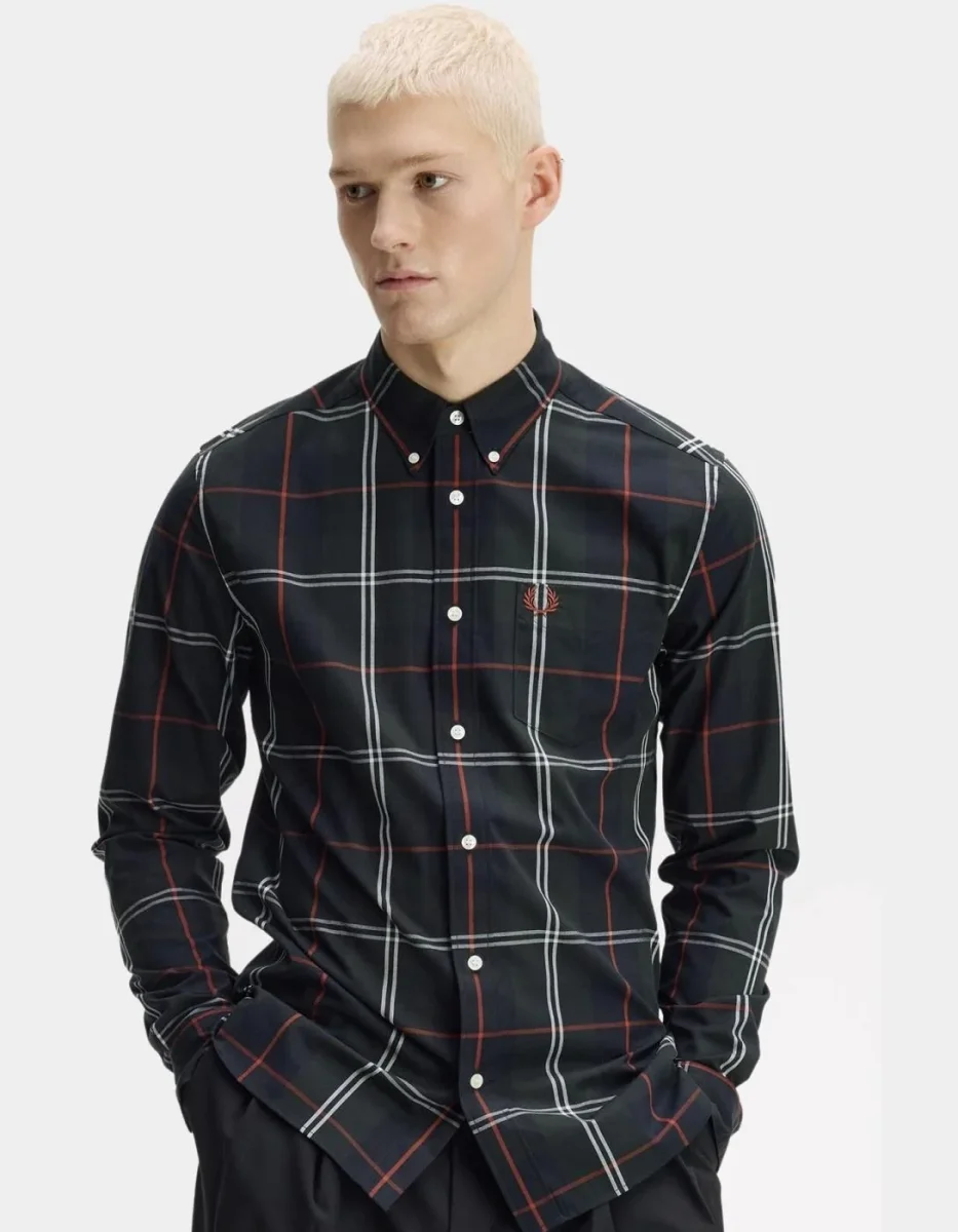 Camisa FRED PERRY M3456 - Night Green - Imagen 5