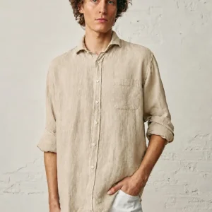 Camisa de Lino - Beige (Bolsillo)