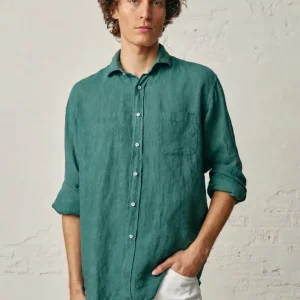 Camisa Lino - Verde (Bolsillo)