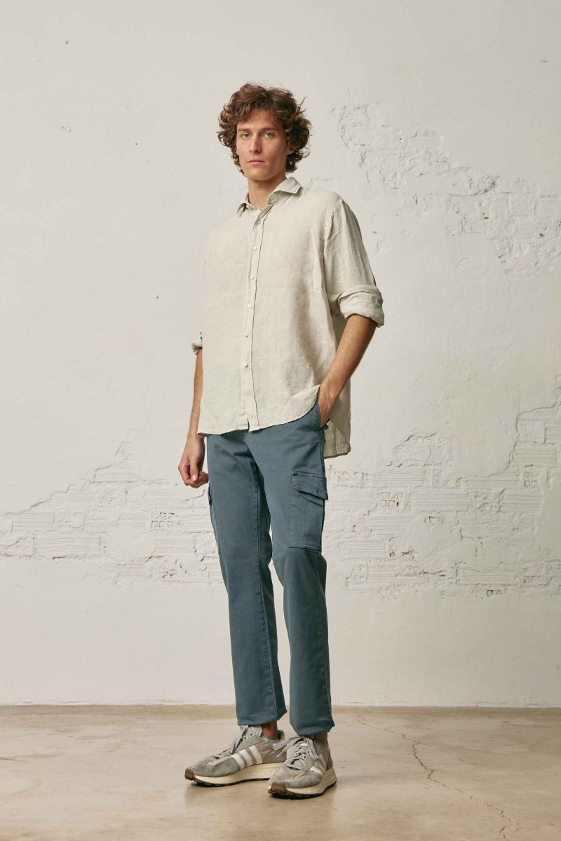 Camisa de Lino - Piedra - Imagen 4
