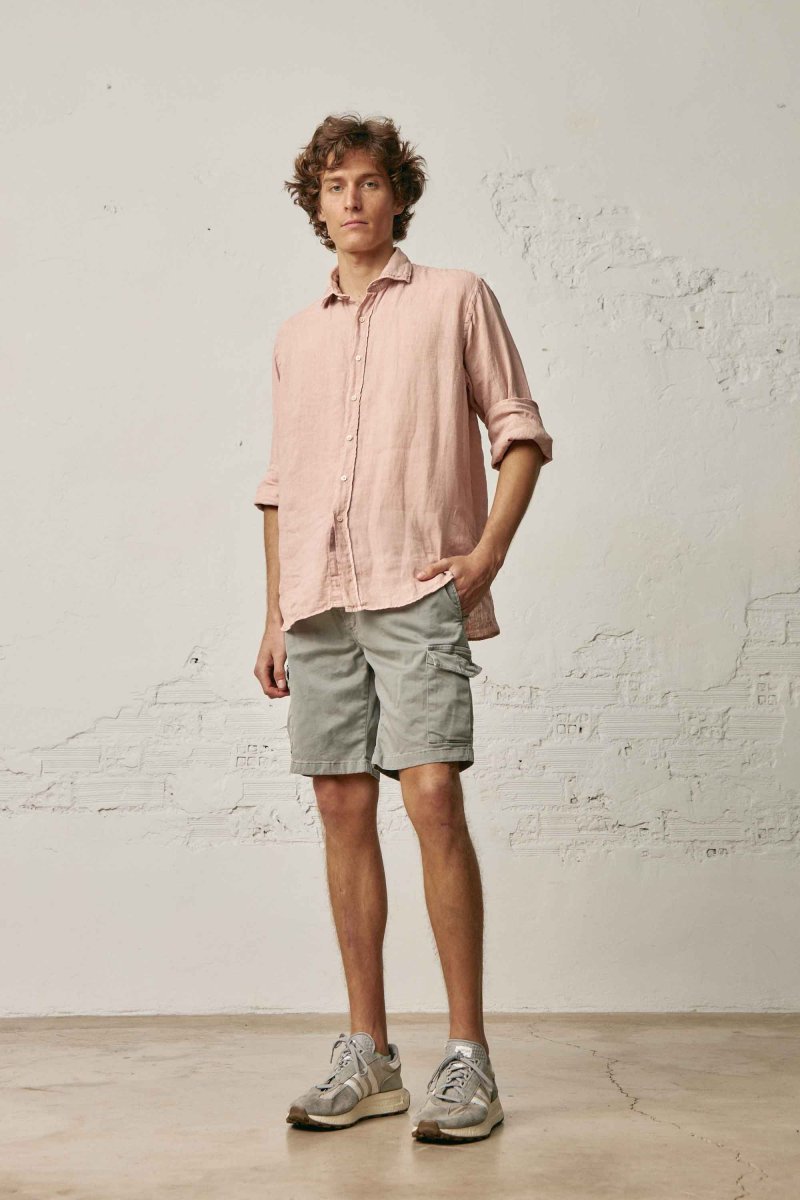 Camisa de Lino - Salmón - Imagen 3