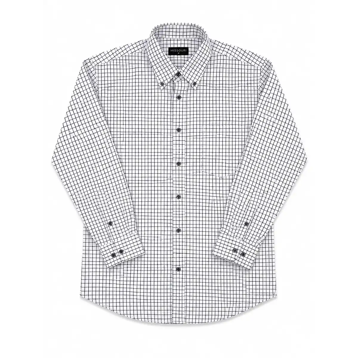 Camisa Missouri Cuadros Blanco y Negro