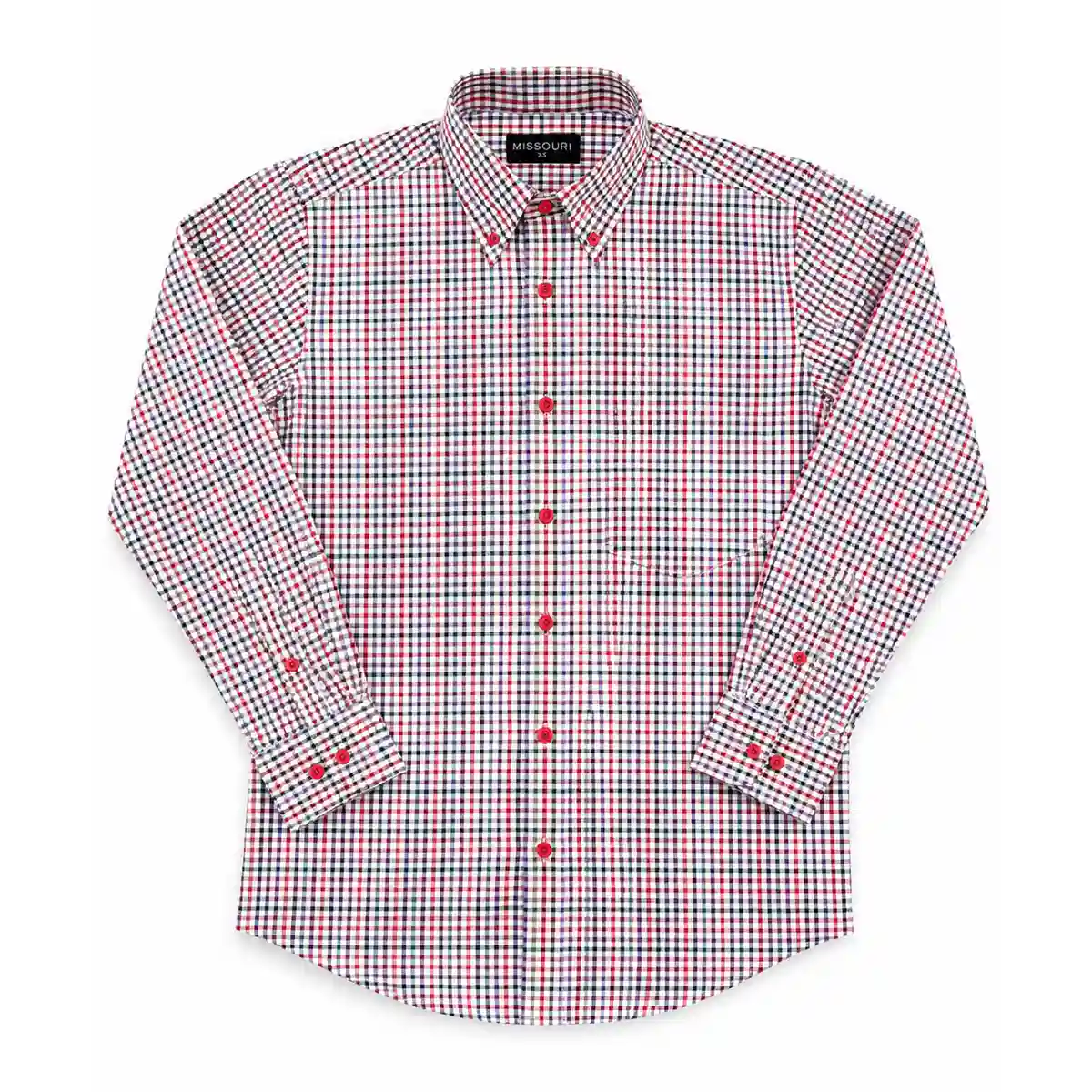 Camisa Missouri Microcuadros Rojo Azul y Blanco - Imagen 2