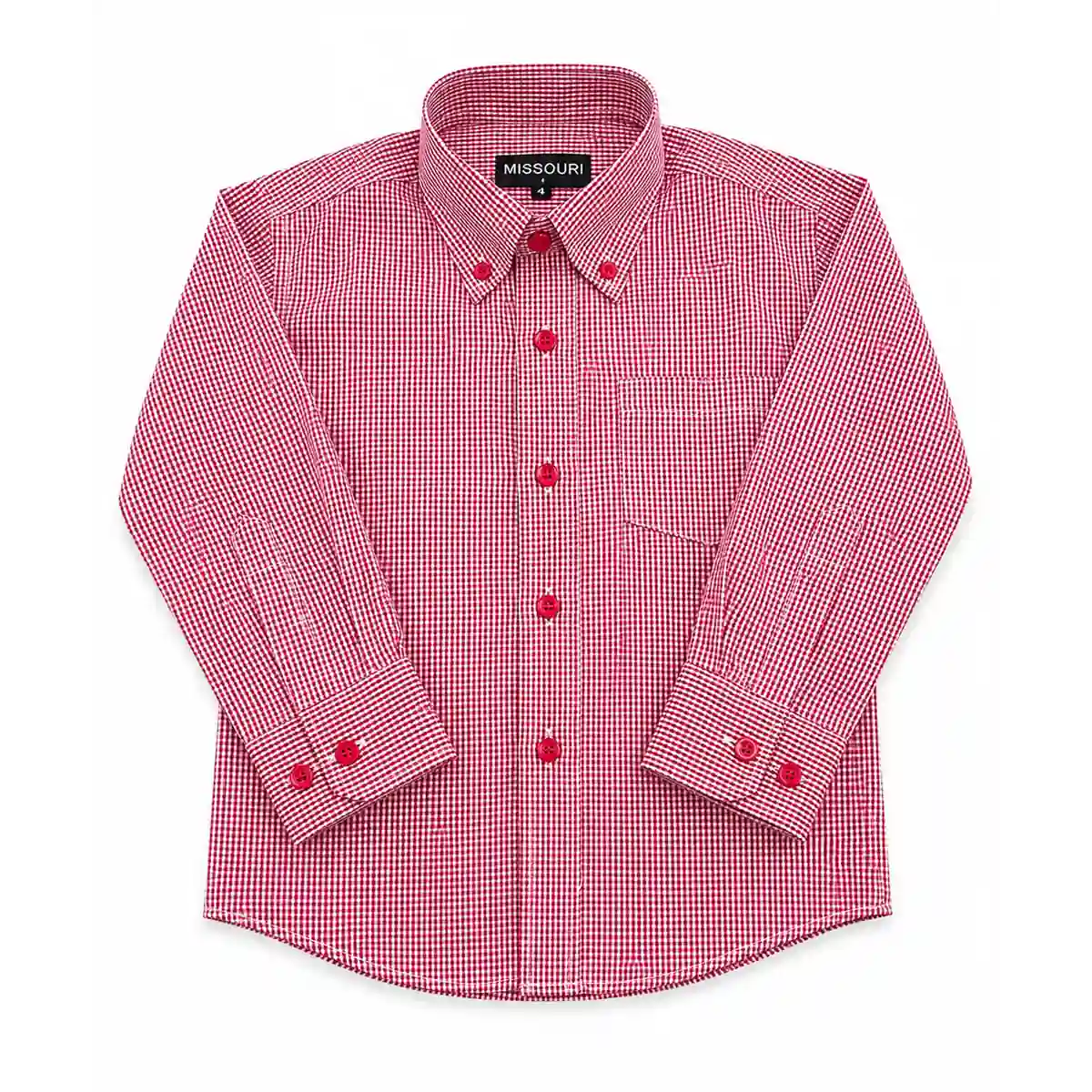 Camisa Missouri de Microcuadros Rojo y Blanco - Imagen 2