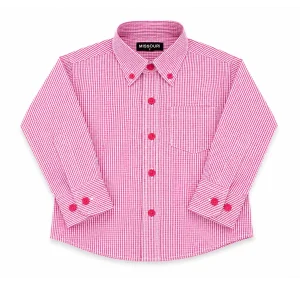 Camisa Missouri de Microcuadros Rosado y Blanco