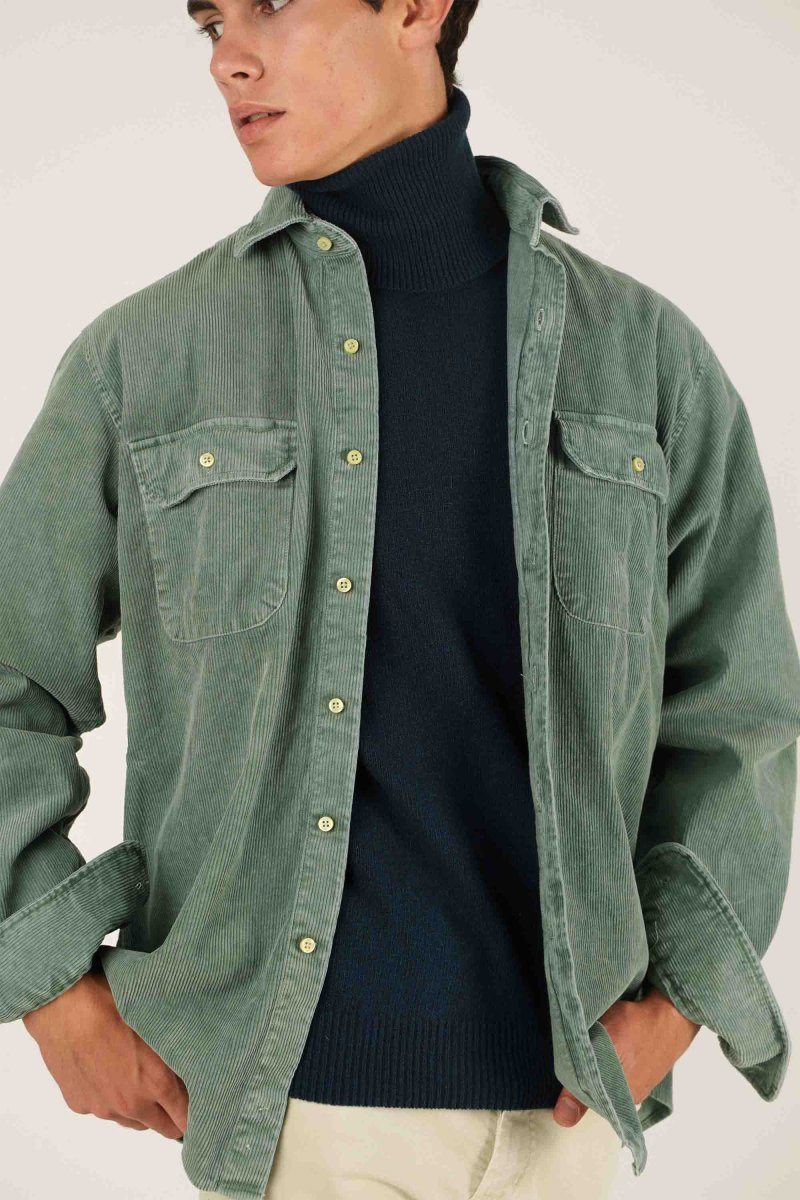 Camisa de Pana 2 Bolsillos - Verde