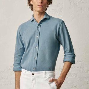 Camisa de Piqué - Azul Lavado