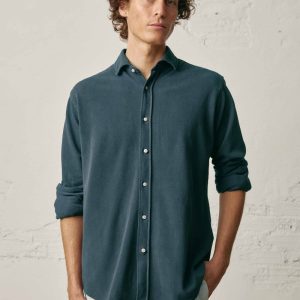 Camisa de Piqué - Azul Noche