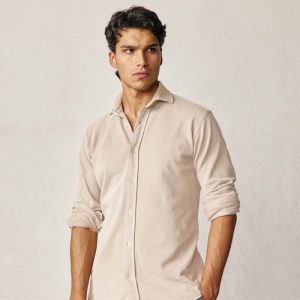 Camisa de Piqué - Beige Tostado