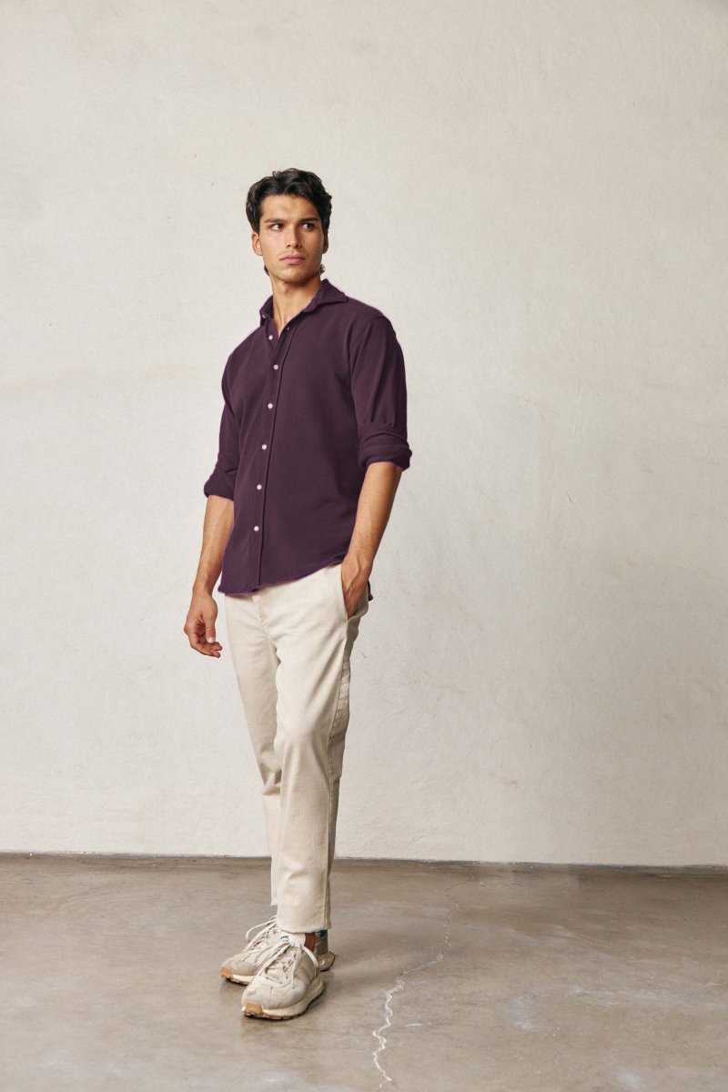 Camisa de Piqué - Burdeos - Imagen 3