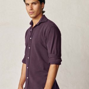 Camisa de Piqué - Burdeos