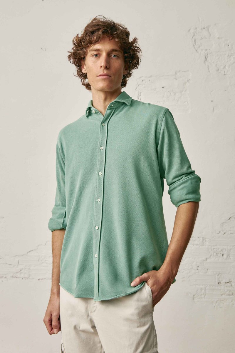 Camisa de Piqué - Verde Manzana - Imagen 2