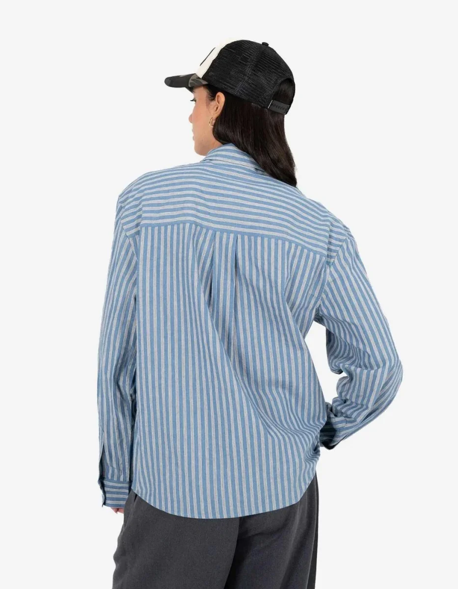 Camisa PROHIBITED DRIFT DRESS - Blue - Imagen 3