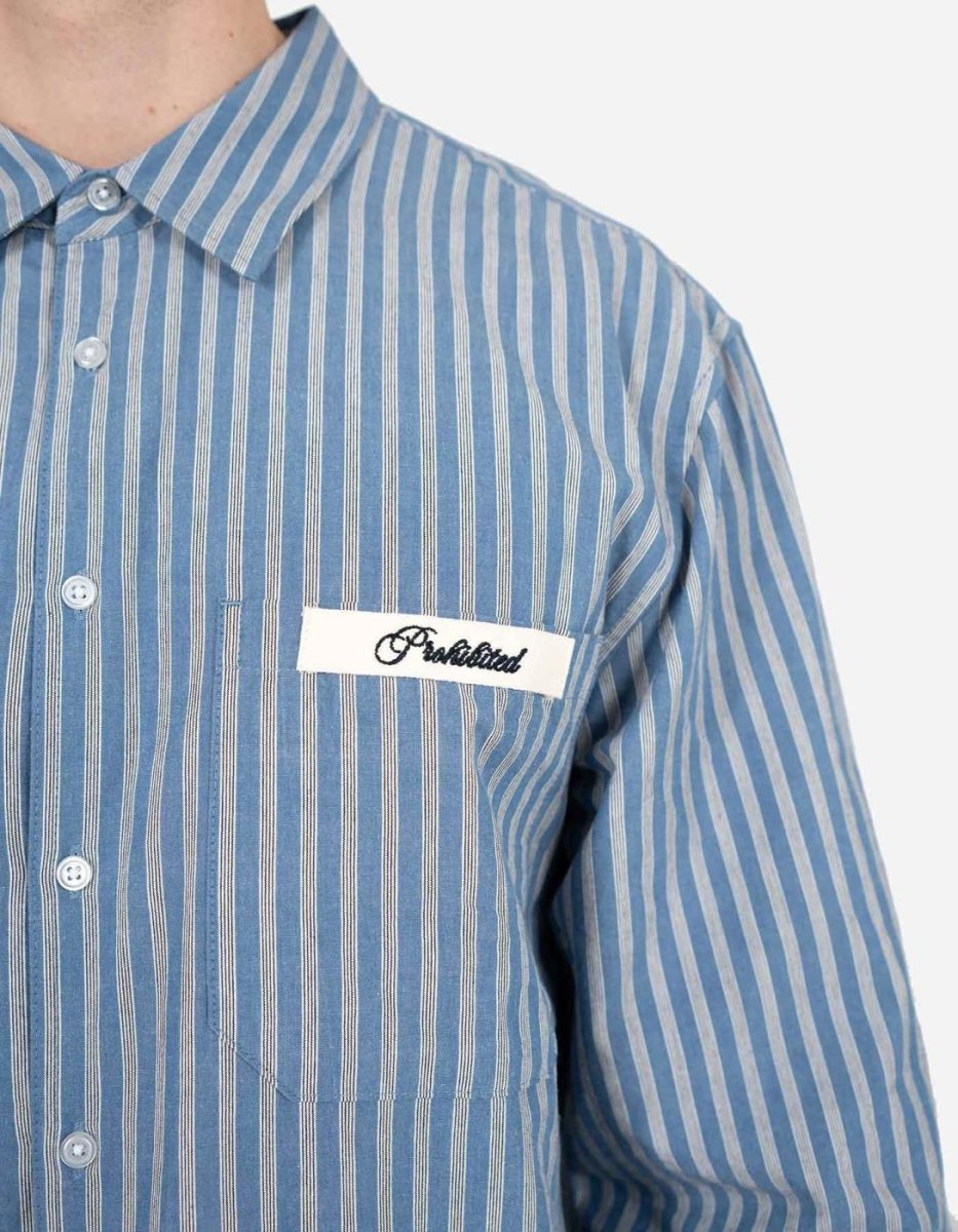 Camisa PROHIBITED DRIFT DRESS - Blue - Imagen 4