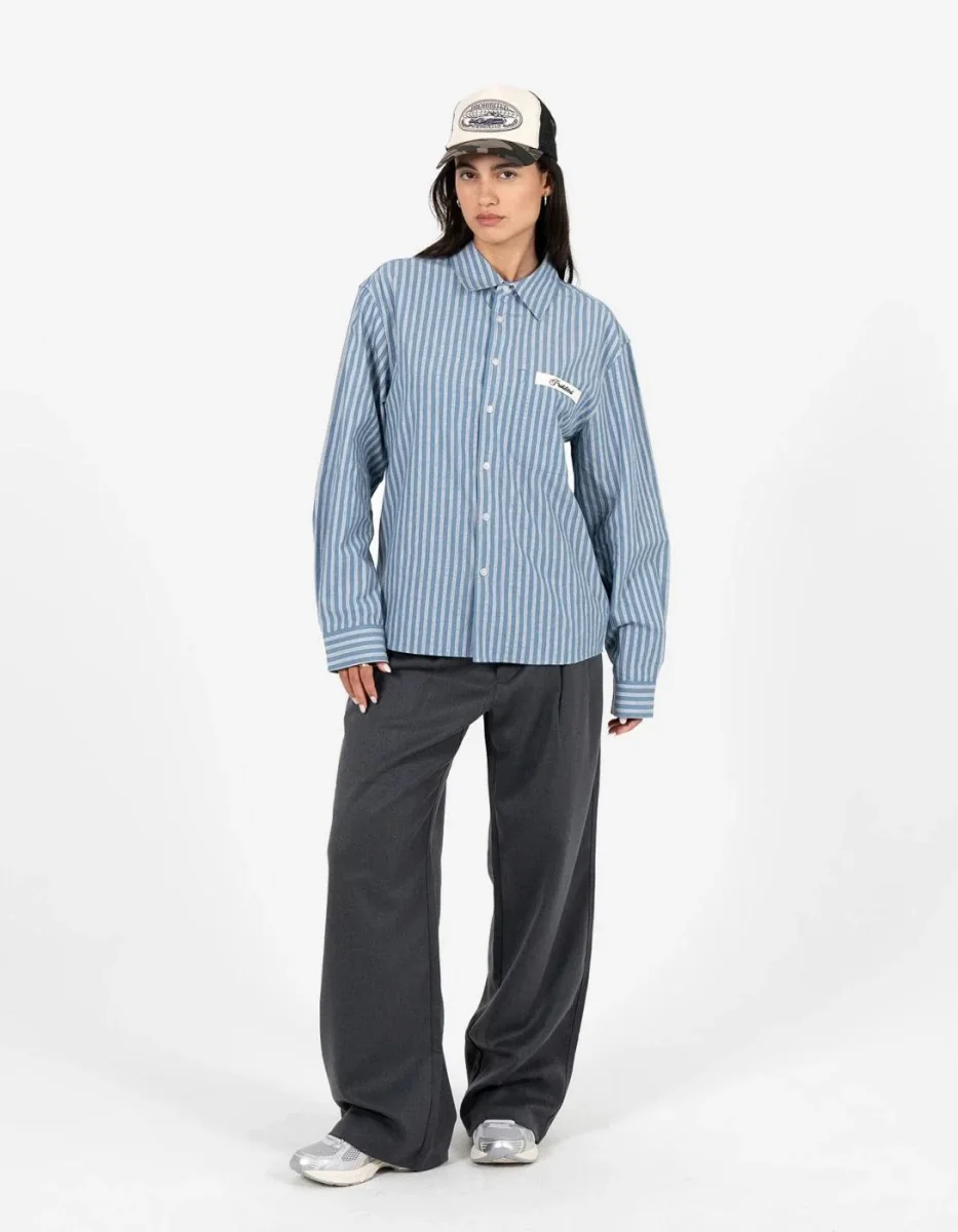 Camisa PROHIBITED DRIFT DRESS - Blue - Imagen 5