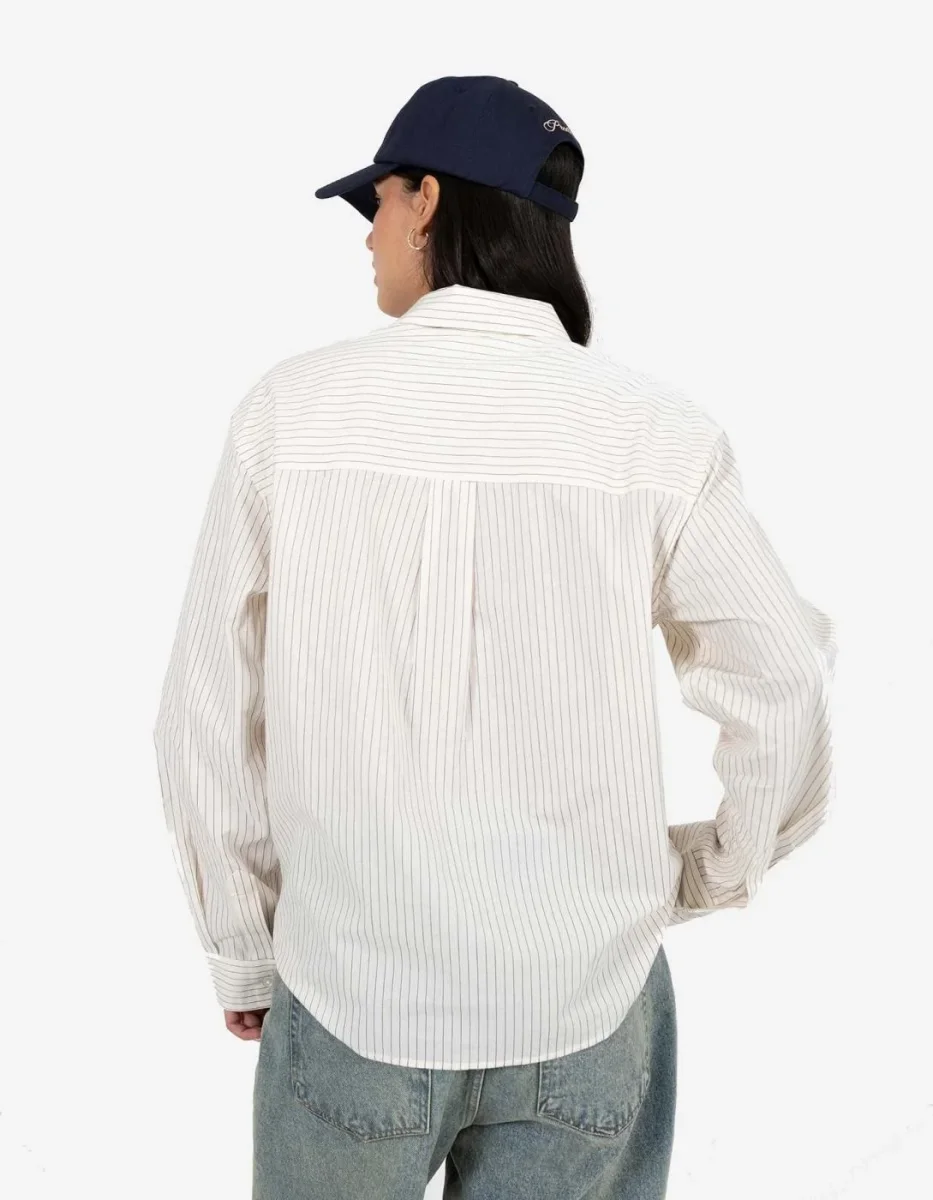 Camisa PROHIBITED DRIFT DRESS - Off White - Imagen 3