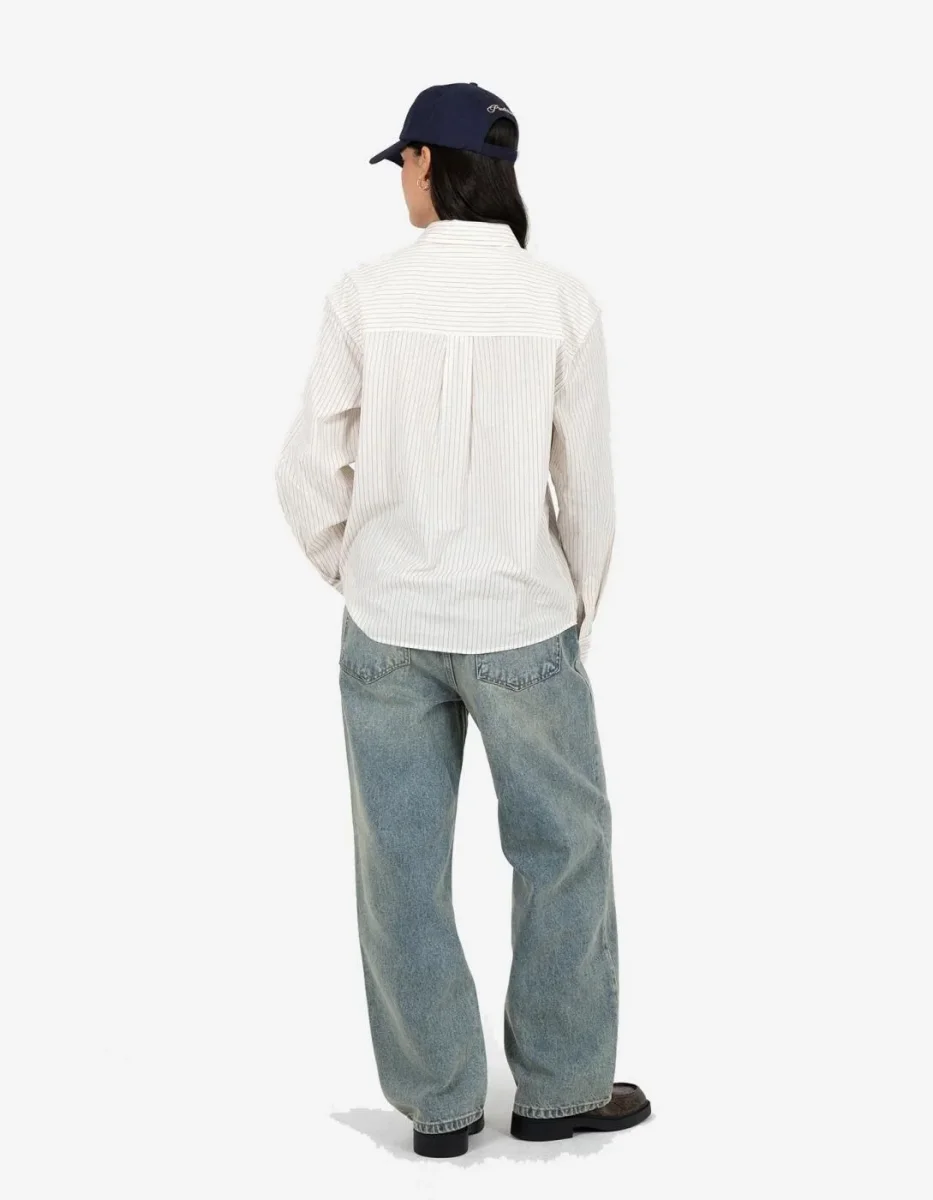 Camisa PROHIBITED DRIFT DRESS - Off White - Imagen 6
